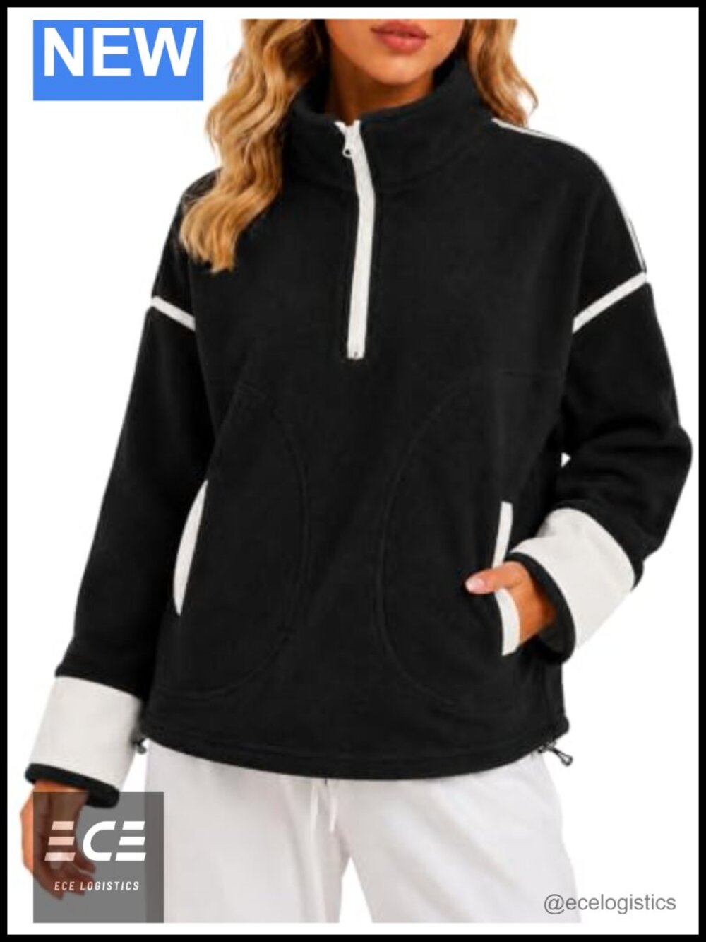 Women's Half Zip Fleece Sweatshirt Quarter Zip Pullover Long Sleeve